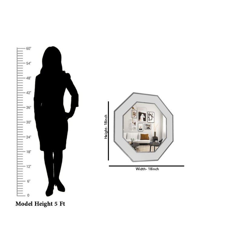 Hexagon Shape Wall Mirror