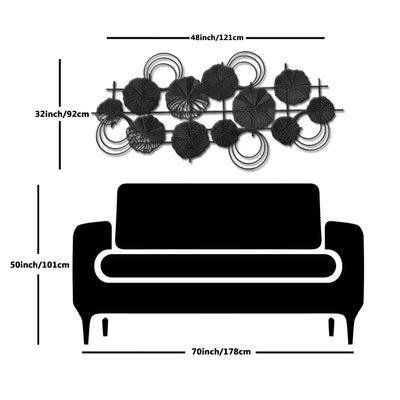 Living Room Flower wall Design Large Metal Wall Art