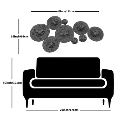 Abstract Floral Large Metal Wall Art