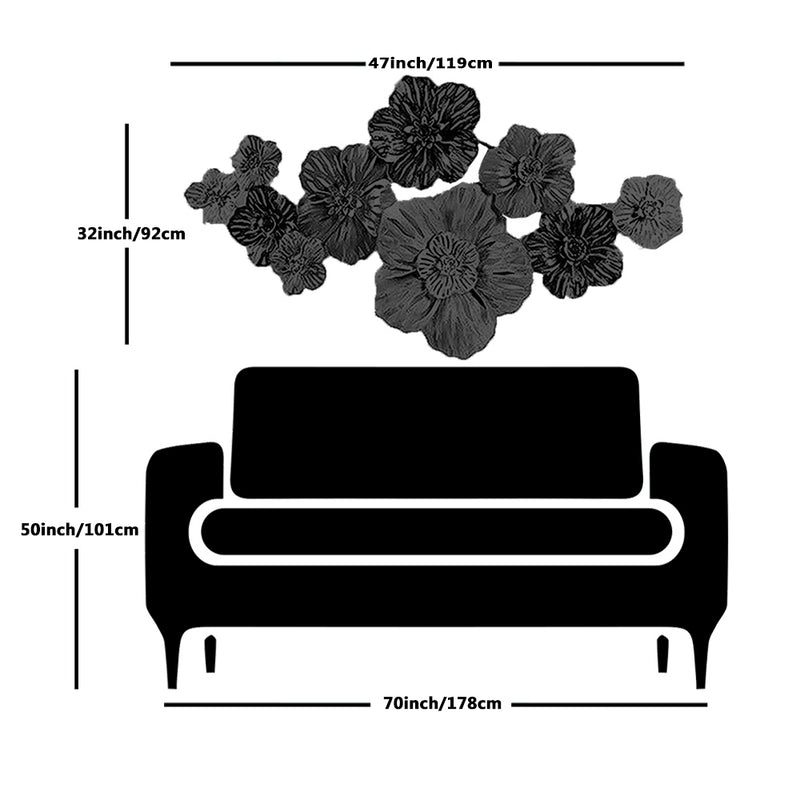 Big Flower Large Metal Wall Art