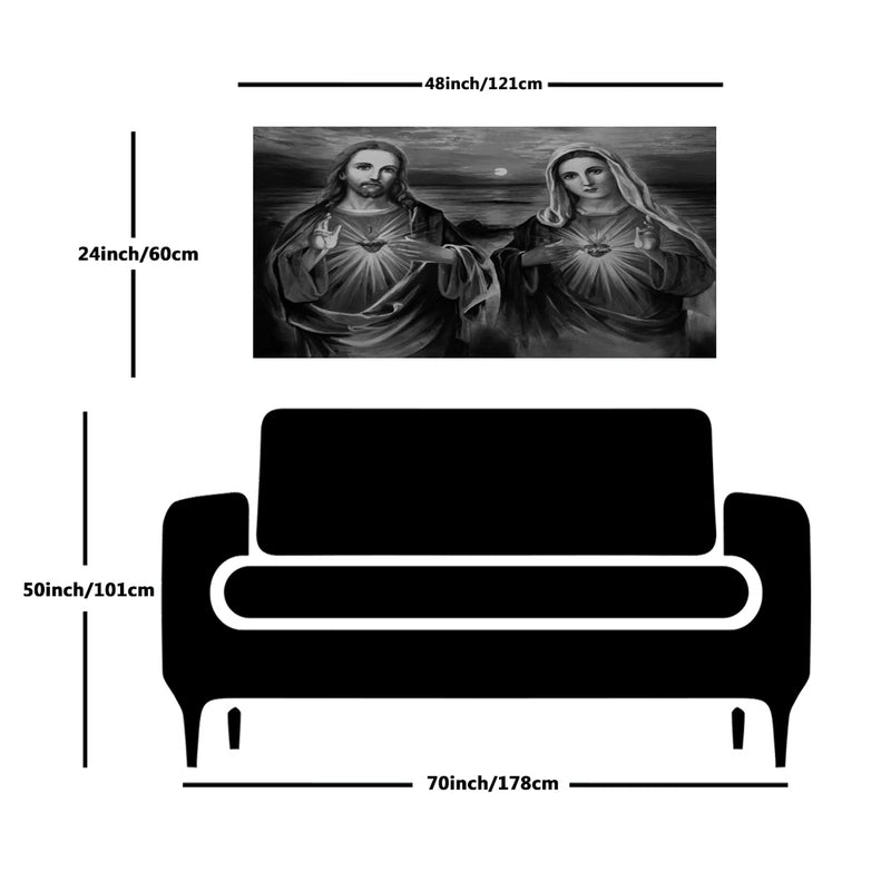 Jesus and Mary Canvas Wall Painting