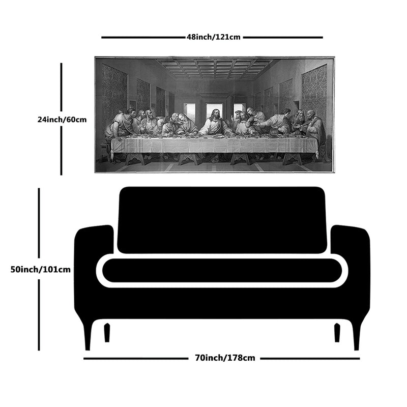 Jesus Vienna - Mosaic of Last Supper by Giacomo Raffaelli Canvas Wall Painting