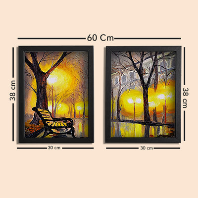 Black , Wood wall photo frame set of 2
