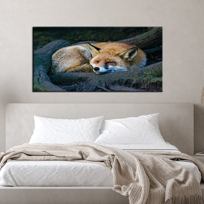 DecorGlance Sleeping Fox  Canvas Wall Painting