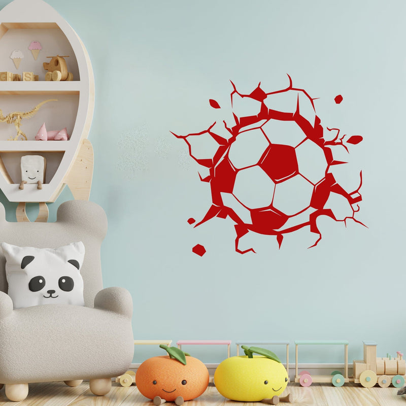 DECORGLANCE Soccer Ball Premium Quality Wall Sticker