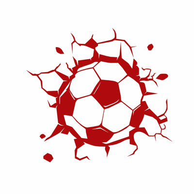 DECORGLANCE Soccer Ball Premium Quality Wall Sticker