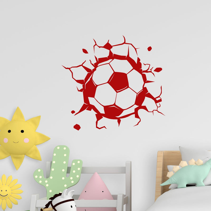 DECORGLANCE Soccer Ball Premium Quality Wall Sticker