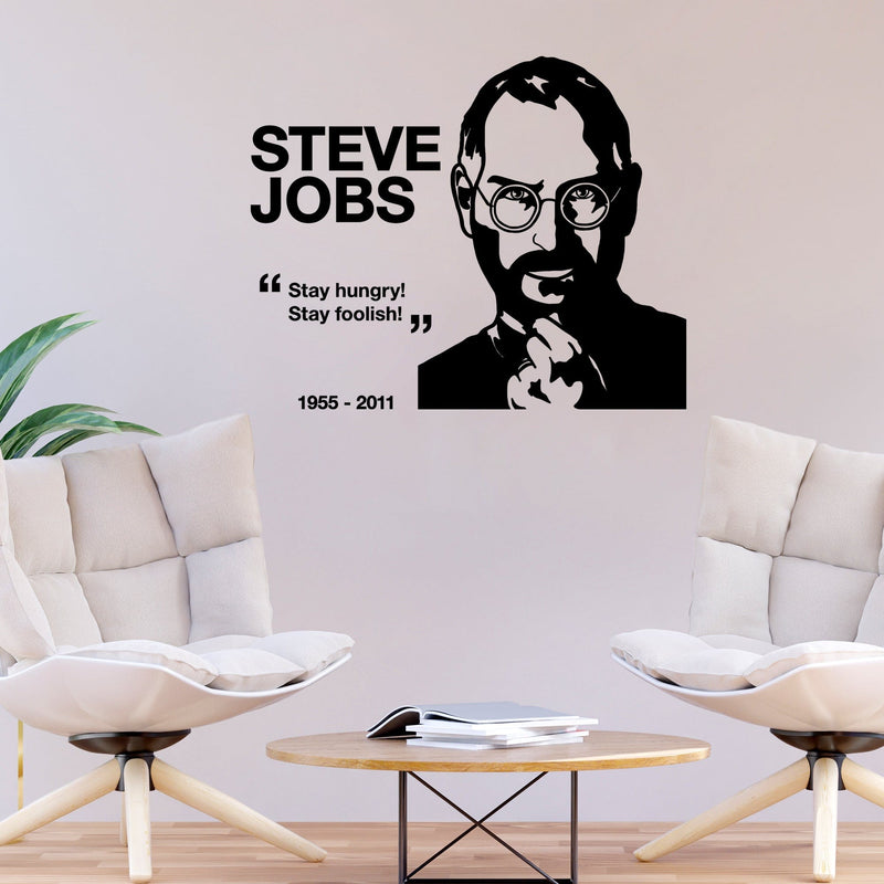DECORGLANCE Steve Jobs High Quality Wall Sticker