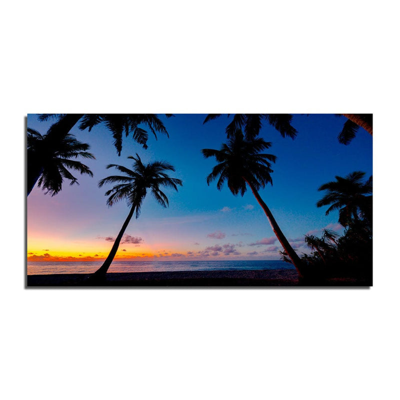 DecorGlance Sunset and Blue Sky Scenery Canvas Wall Painting