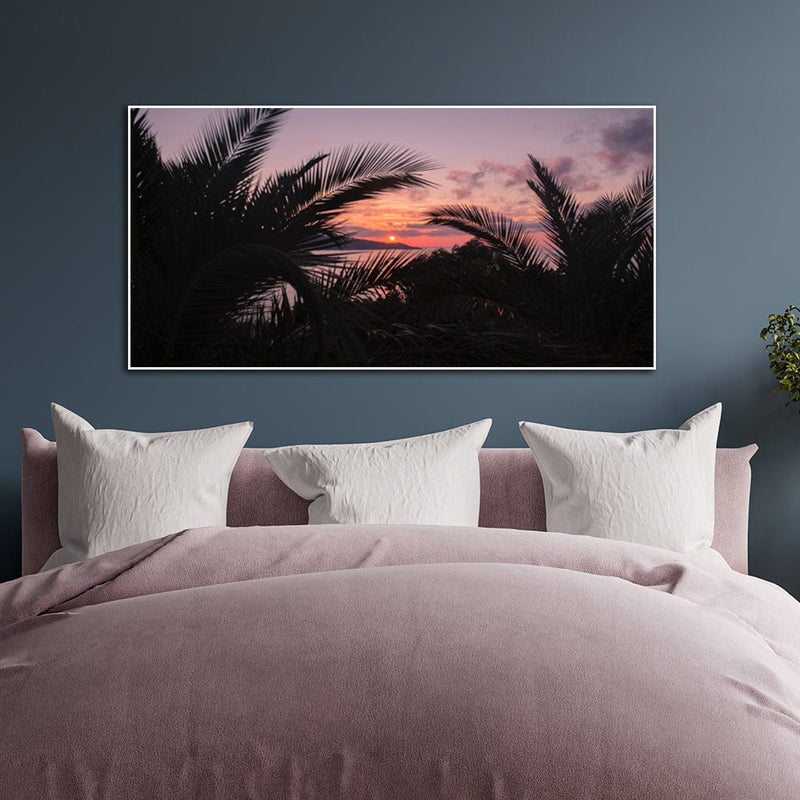 DecorGlance Sunset Canvas Floating Frame Wall Painting