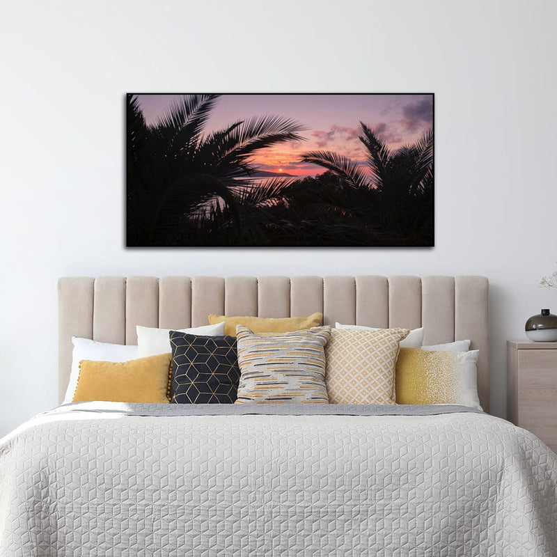 DecorGlance Sunset Canvas Floating Frame Wall Painting