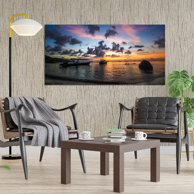 DecorGlance Sunset Nature In Thailand Canvas Wall Painting