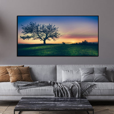 DecorGlance Sunset View Canvas Floating Frame Wall Painting