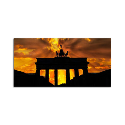 DecorGlance Sunset View of Brandenburg Gate Canvas Wall Painting