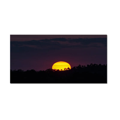 DecorGlance Sunset View Over The Mountain Canvas Wall Painting