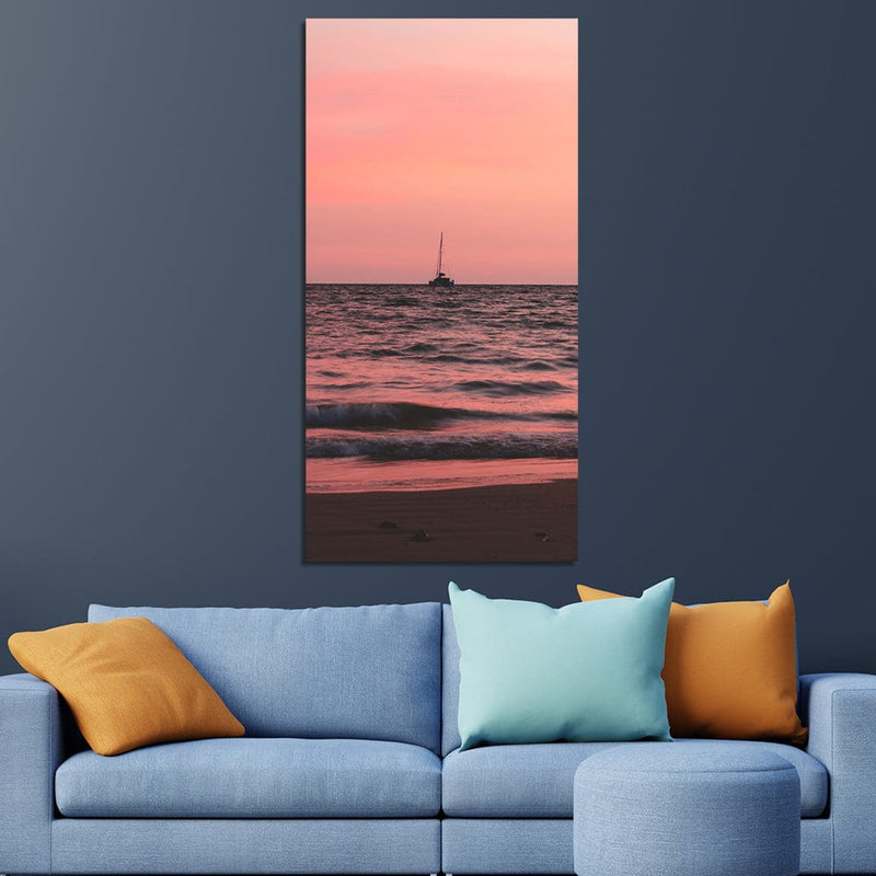 DecorGlance Sunset View Print On Canvas Wall Painting