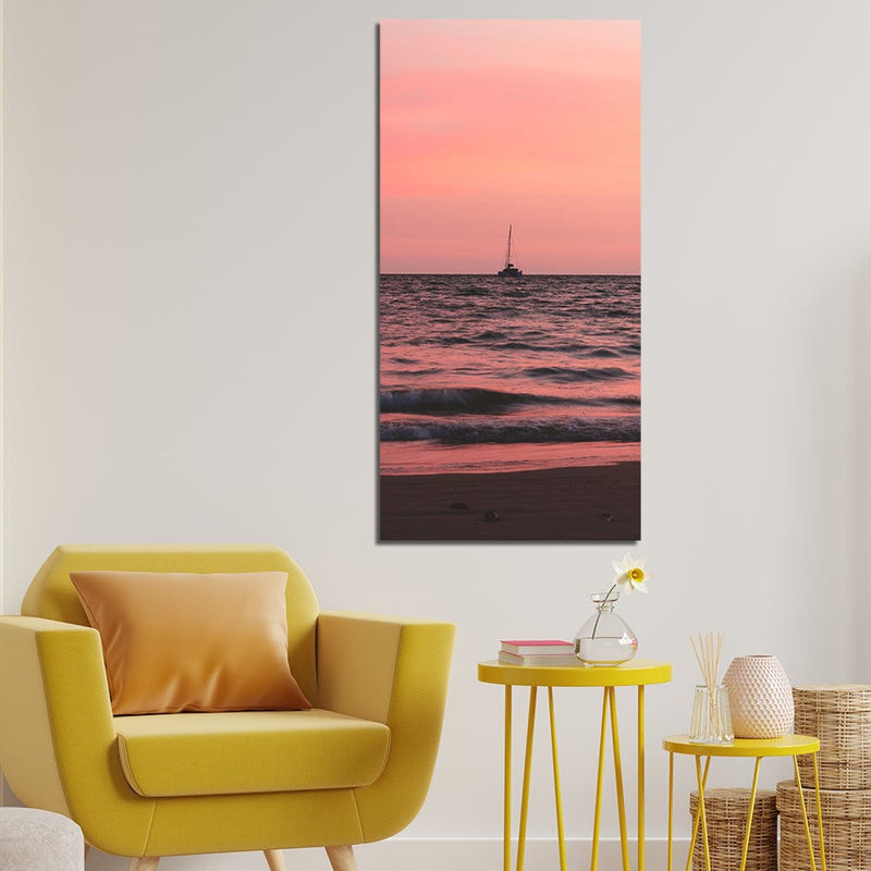 DecorGlance Sunset View Print On Canvas Wall Painting