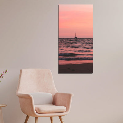 DecorGlance Sunset View Print On Canvas Wall Painting