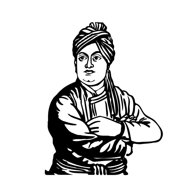 DECORGLANCE Swami Vivekananda High Quality Wall Sticker