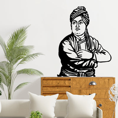 DECORGLANCE Swami Vivekananda High Quality Wall Sticker