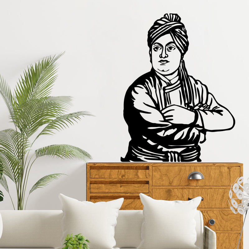 DECORGLANCE Swami Vivekananda High Quality Wall Sticker