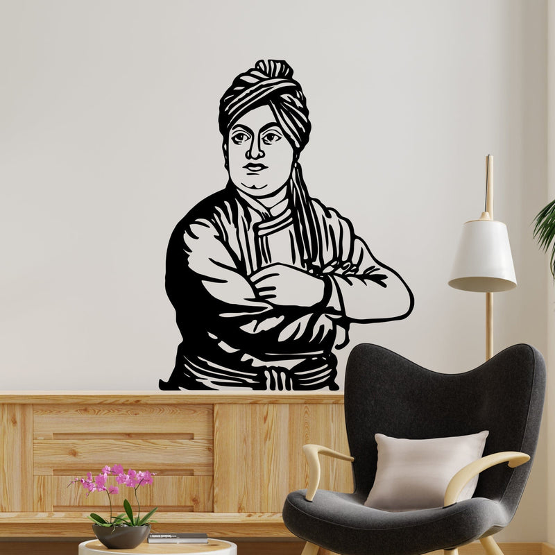 DECORGLANCE Swami Vivekananda High Quality Wall Sticker