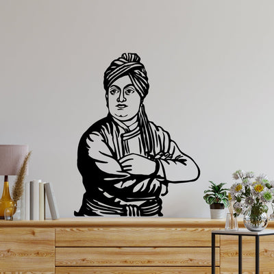 DECORGLANCE Swami Vivekananda High Quality Wall Sticker