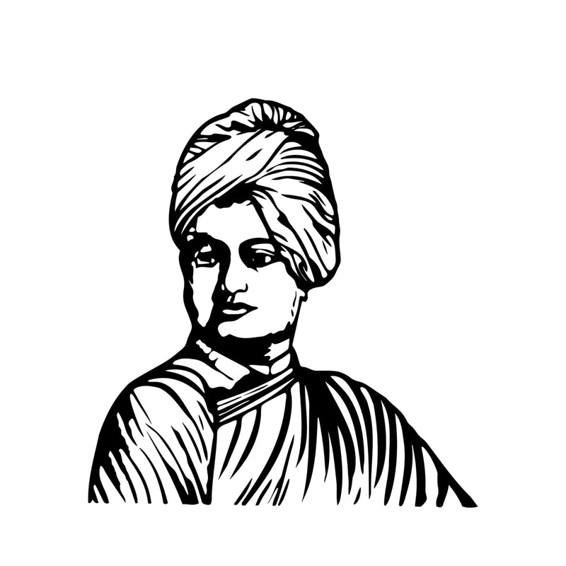 DECORGLANCE Swami Vivekananda Premium Quality Wall Sticker