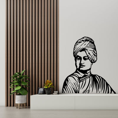 DECORGLANCE Swami Vivekananda Premium Quality Wall Sticker