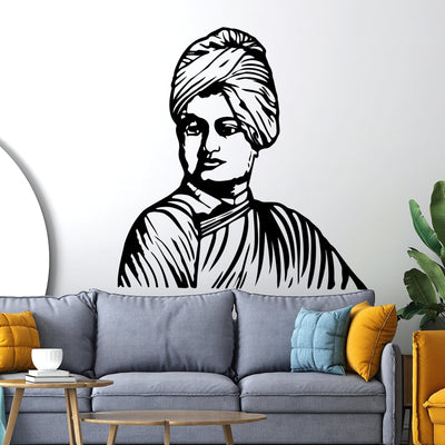 DECORGLANCE Swami Vivekananda Premium Quality Wall Sticker