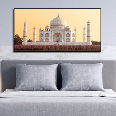 DecorGlance Taj Mahal Front View Canvas Floating Frame Wall Painting