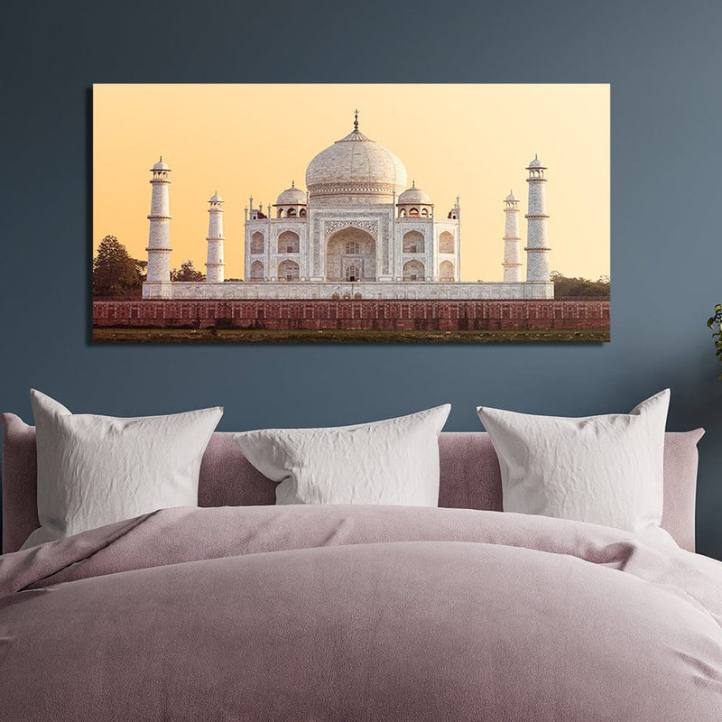 DecorGlance Taj Mahal Front View Canvas Wall Painting
