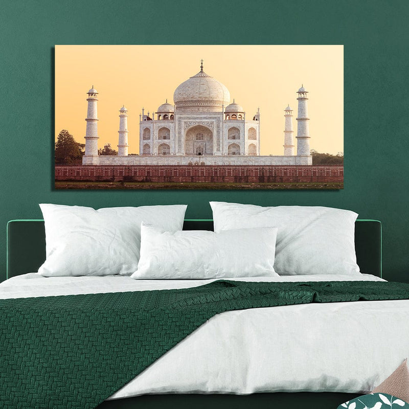 DecorGlance Taj Mahal Front View Canvas Wall Painting