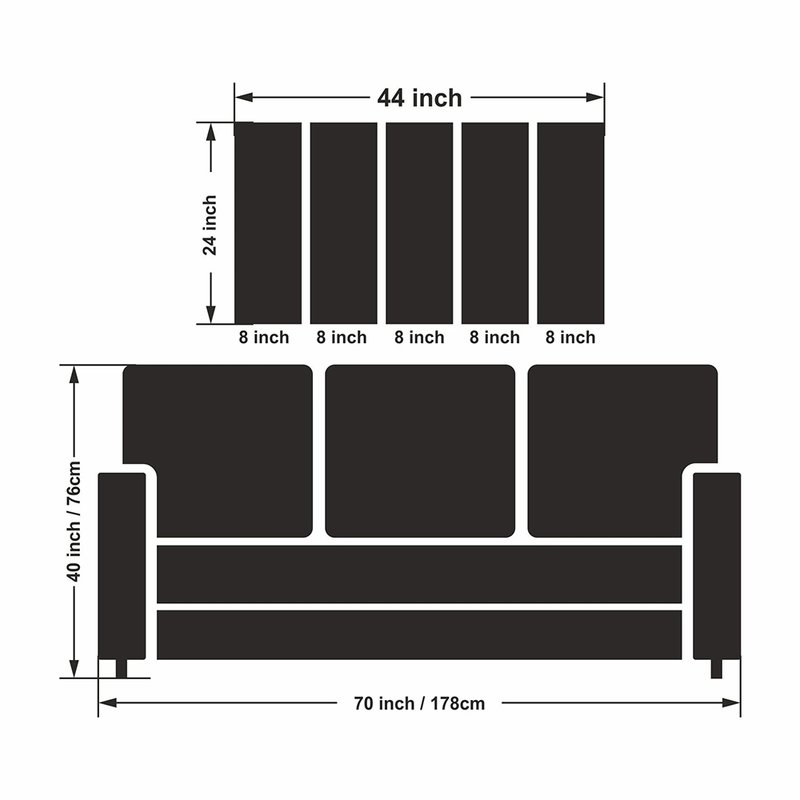 DecorGlance Taj Mahal Front View Canvas Wall Painting - With 5 Panel