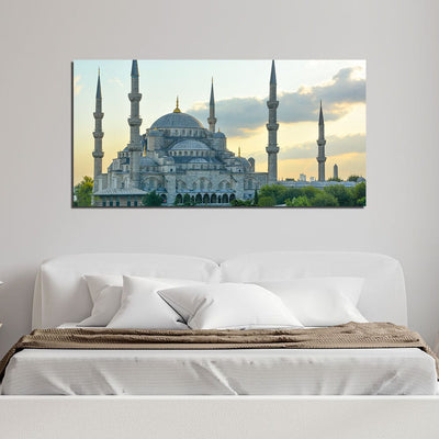 DecorGlance The Blue Mosque Print On  Canvas Wall Painting