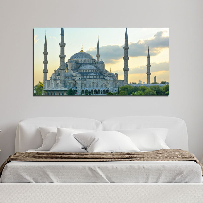 DecorGlance The Blue Mosque Print On  Canvas Wall Painting