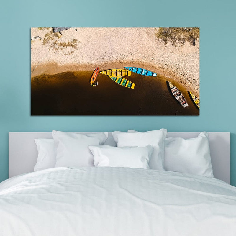 DecorGlance Top View Of Beach Canvas Wall Painting