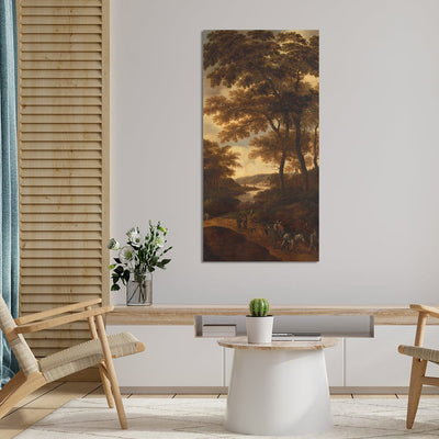 DecorGlance Tree In Sunset Canvas Wall Painting