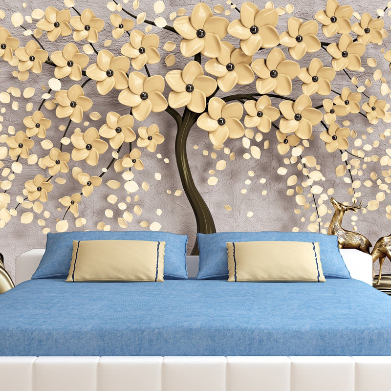 DECORGLANCE Tree Painting Wallpaper