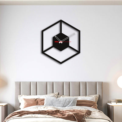 decorglance Triangle Design Wood Analog Wall Clock