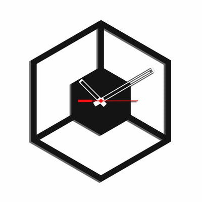 decorglance Triangle Design Wood Analog Wall Clock