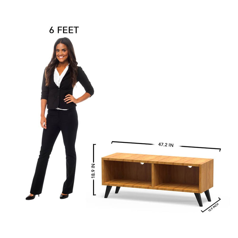 DecorGlance Tv Unit in Columbia Oak Finish Cabinet