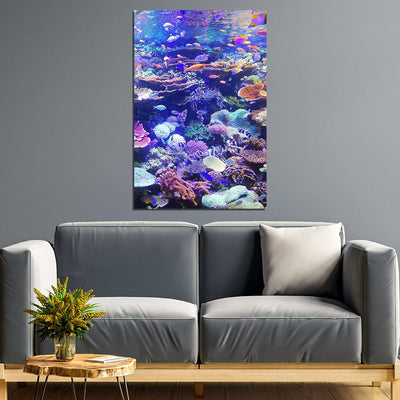 DecorGlance Under Water View Print On Canvas Wall Painting