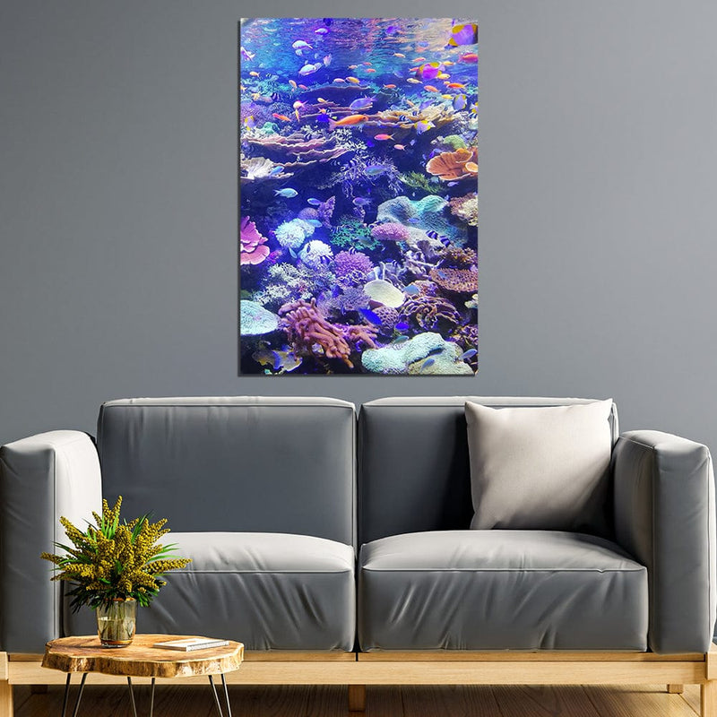 DecorGlance Under Water View Print On Canvas Wall Painting