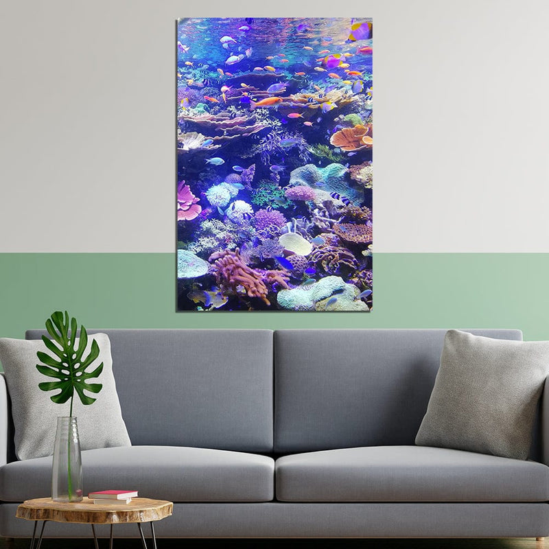 DecorGlance Under Water View Print On Canvas Wall Painting
