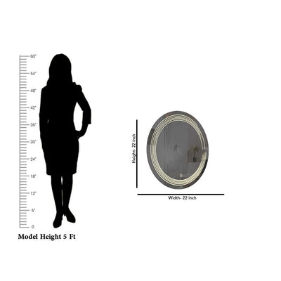 DecorGlance (22 x 22) inches Unique LED Bathroom Mirror