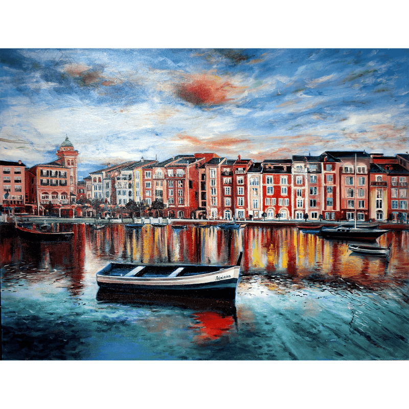 DECORGLANCE Venice Beautiful Scenery Digitally Painting Wallpaper