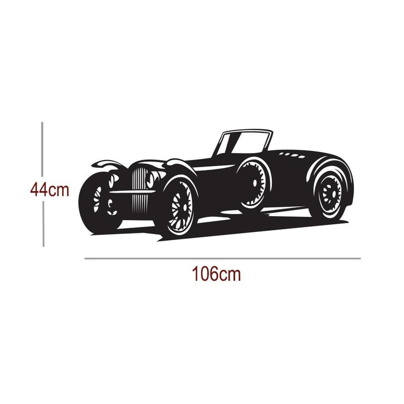 DECORGLANCE Vintage Car Self Adhesive Wall Sticker & Decal