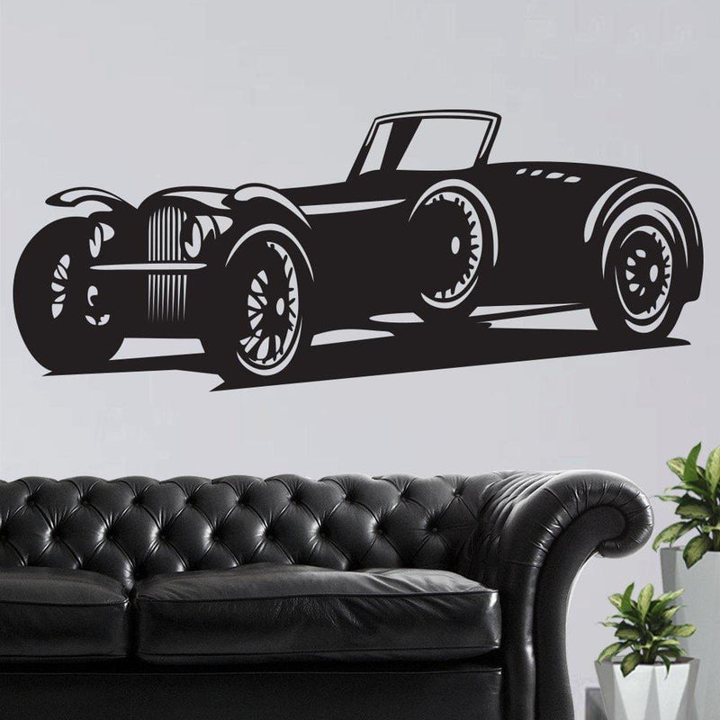 DECORGLANCE Vintage Car Self Adhesive Wall Sticker & Decal