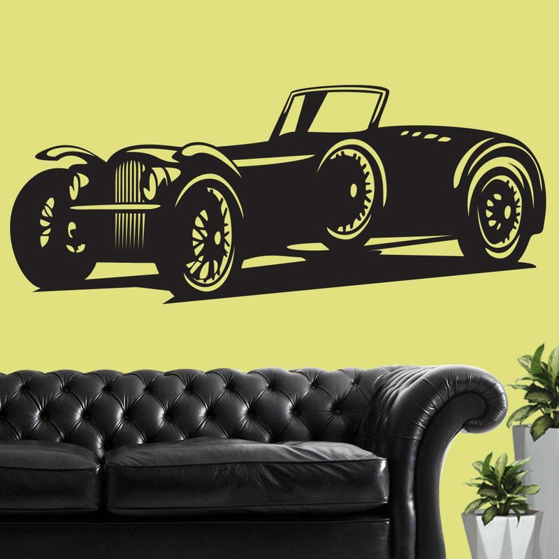 DECORGLANCE Vintage Car Self Adhesive Wall Sticker & Decal